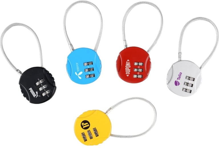 Produktbilde for Gjermund Rund Kombinasjonslås med Kabel