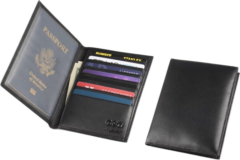 Produktbilde for Axton Lær RFID Passlommebok