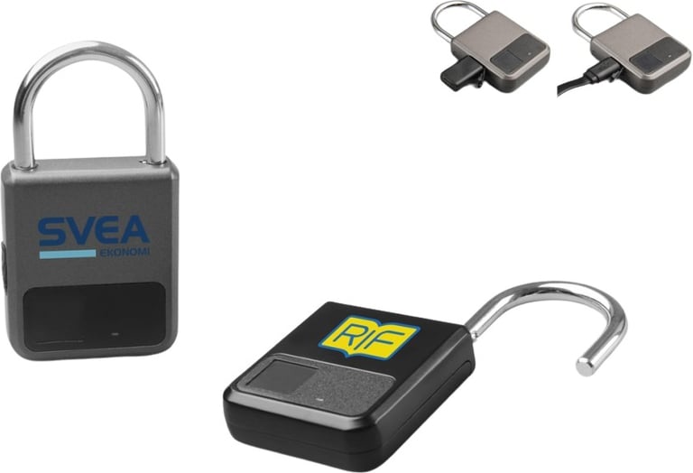 Produktbilde for Karsten Smart Fingeravtrykk Hengelås m/USB-nøkkel