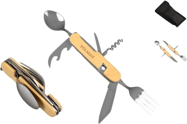 Produktbilde for 7-i-1 Bambus Multi-verktøy Bestikksett