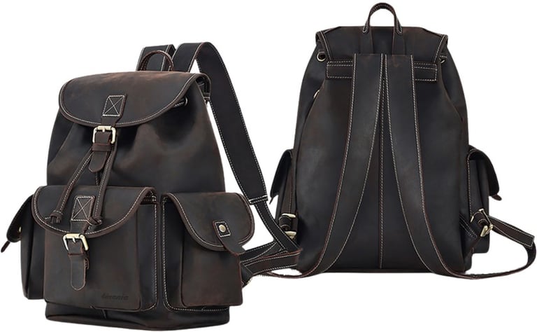 Produktbilde for Aksu Retro Lær 18L Ryggsekk