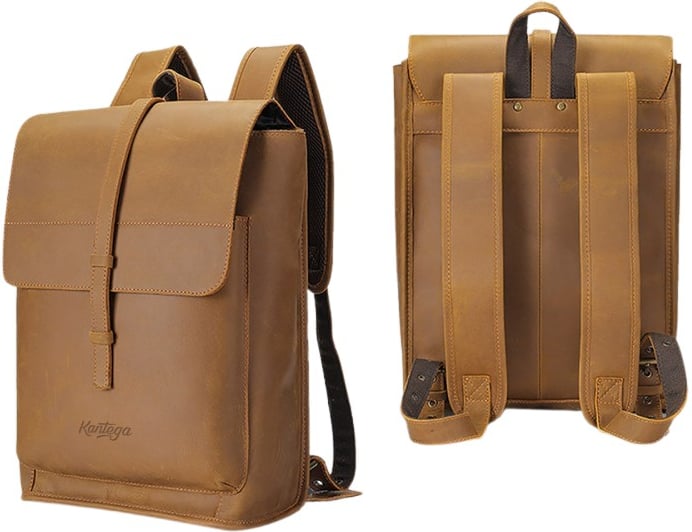 Produktbilde for Bergerac Retro Lær 15L Ryggsekk