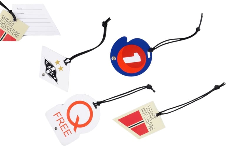 Produktbilde for Egen Form Dobbel PVC Bagasjelapp