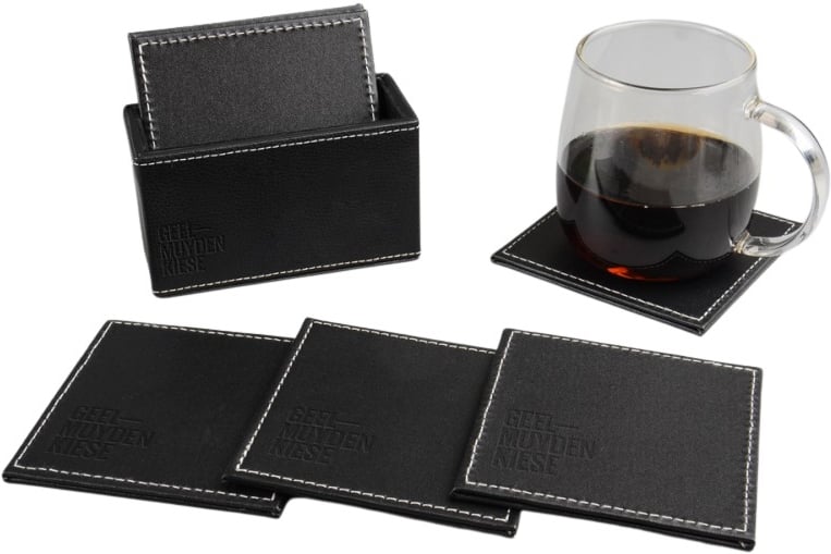 Produktbilde for Catania PU Lær Glassbrikke Gavesett 