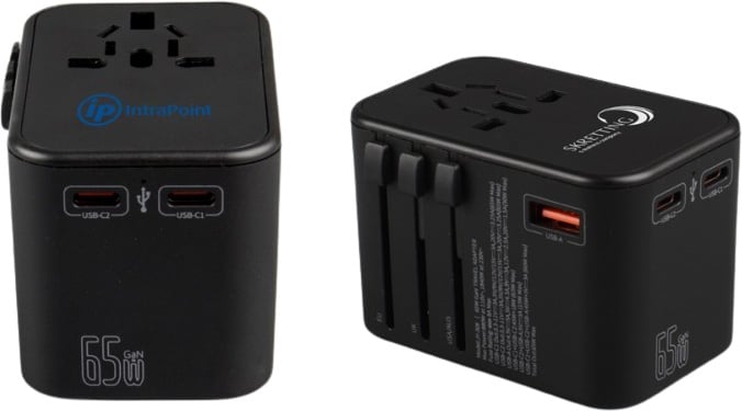 Produktbilde for Navo 65W PD Reiseadapter med USB-A og USB-C