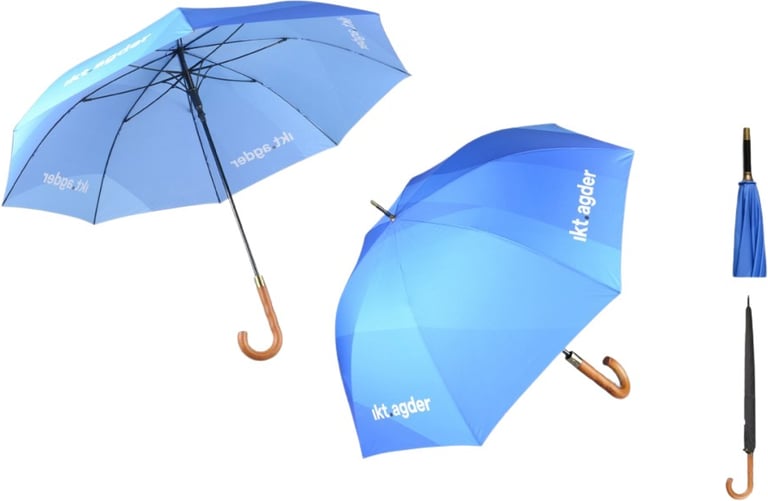 Produktbilde for Elban RPET 27” Stormsikker Paraply med Trehåndtak