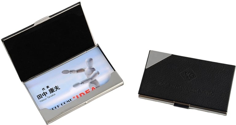 Produktbilde for Gastein PU Lær og Rustfritt Stål Kortholder