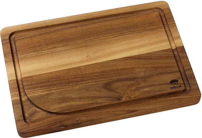 Produktbilde for HOLM 50 x 35 cm Akacietre Skjærebrett med Rennekant