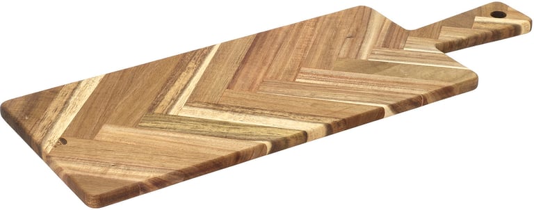 Produktbilde for HOLM  55 x 20 cm Akasietre Serveringsbrett med Fiskebensmønster