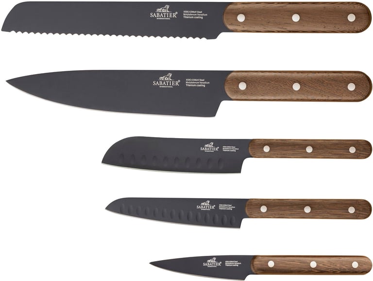 Produktbilde for Lion Sabatier Phenix Walnut 5 deler Knivsett 