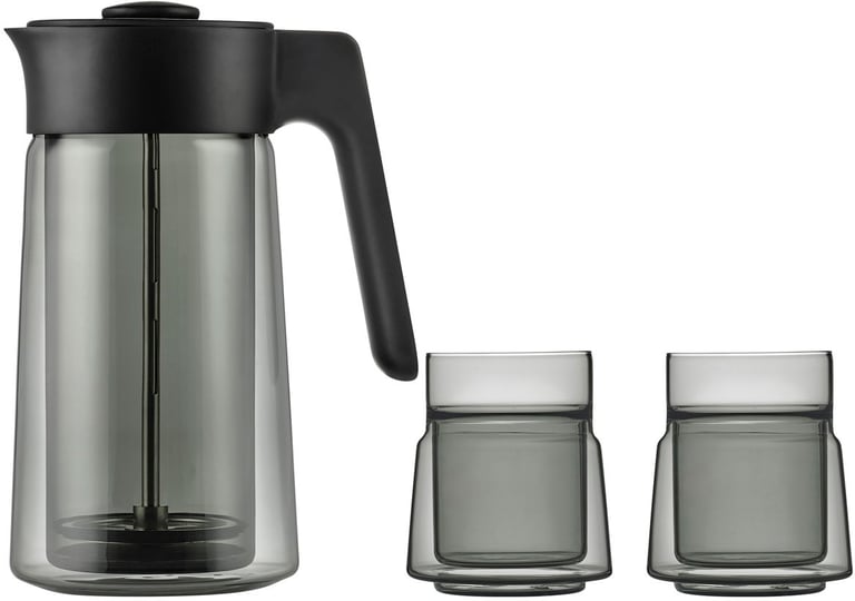 Produktbilde for Jacob Jensen Presskanne med 2 stk Glass