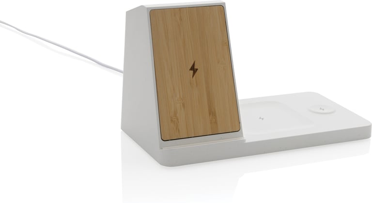 Produktbilde for XD Xclusive Ontario RCS Resirkulert Plast og Bambus 3-i-1 Penneholder og 15W Ladeplate