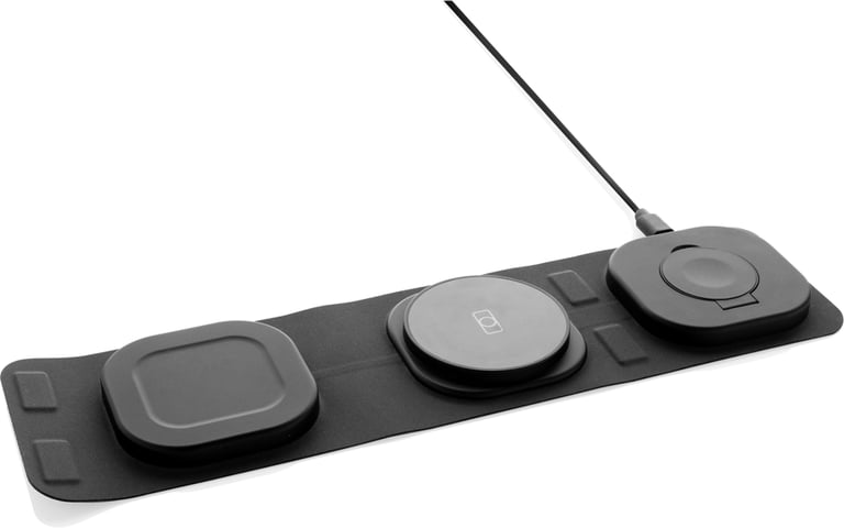 Produktbilde for Swiss Peak RCS Resirkulert Plast 3-i-1 15W Trådløs Reiselader