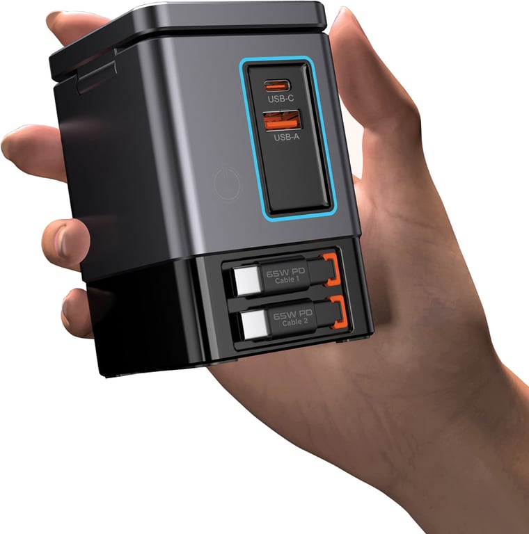 Produktbilde for Urban Vitamin Sacramento 105 W Ladestasjon med Uttrekkbar Ledning