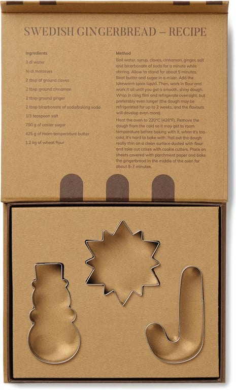 Produktbilde for Vinga Klassisk Sett med 3 Pepperkakeformer