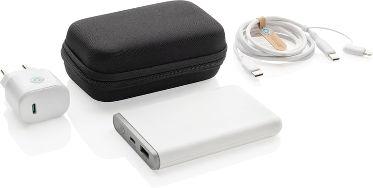 Produktbilde for XD Collection Surge 5000 mAh RCS Resirkulert PET 20W Ladesett i 3 Deler Powerbank