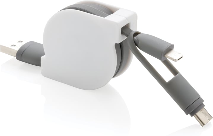 Produktbilde for XD Collection 3-i-1 Uttrekkbar Ladekabel