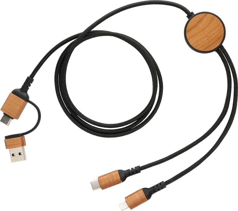 Produktbilde for XD Collection Ohio RCS Resirkulert Plast 6-i-1 Ladekabel