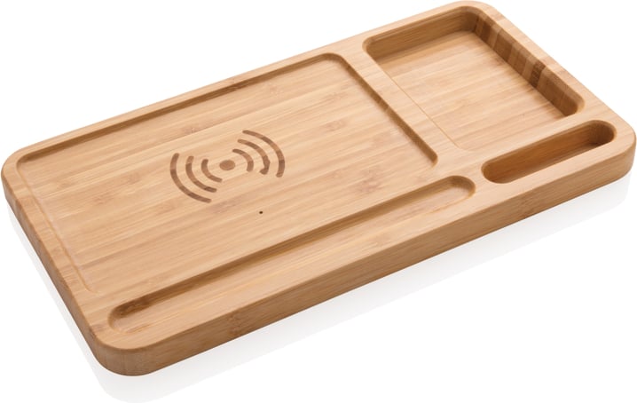 Produktbilde for XD Collection Bambus Skrivebordsorganisator med 5W Ladeplate