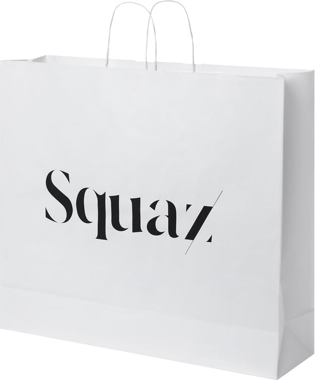 Produktbilde for Papirpose XXL (49,5 x 14 x 44 cm) 90-100 g/m2 Kraftpapir med Vridde Håndtak