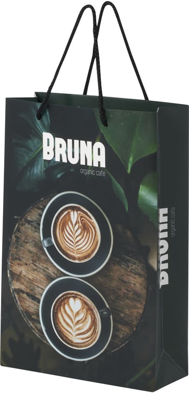 Produktbilde for Papirpose Stor (24 x 9 x 36 cm) Håndlaget 170 g/m2 Laminert Papir med Plasthåndtak 