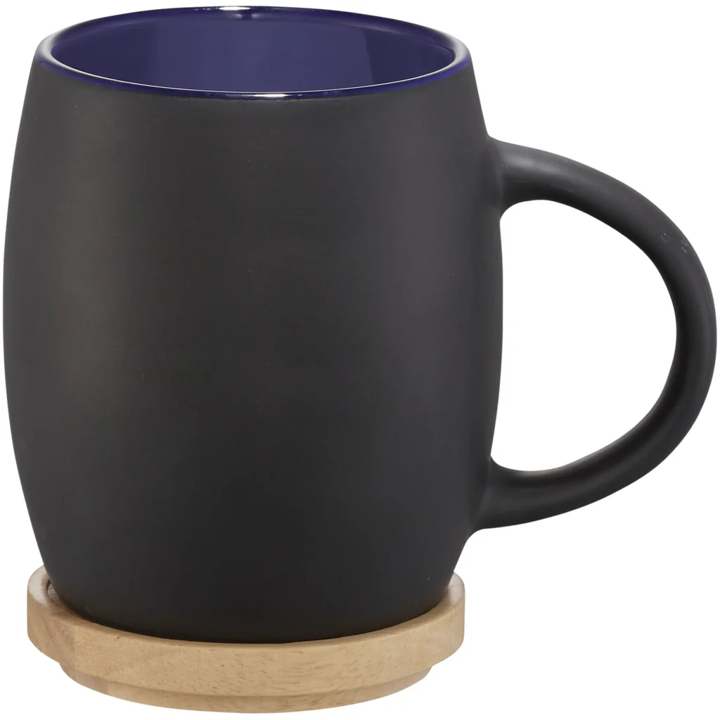 Hovedproduktbilde for Solid svart/Blå Heart 400 ml Keramisk Kopp