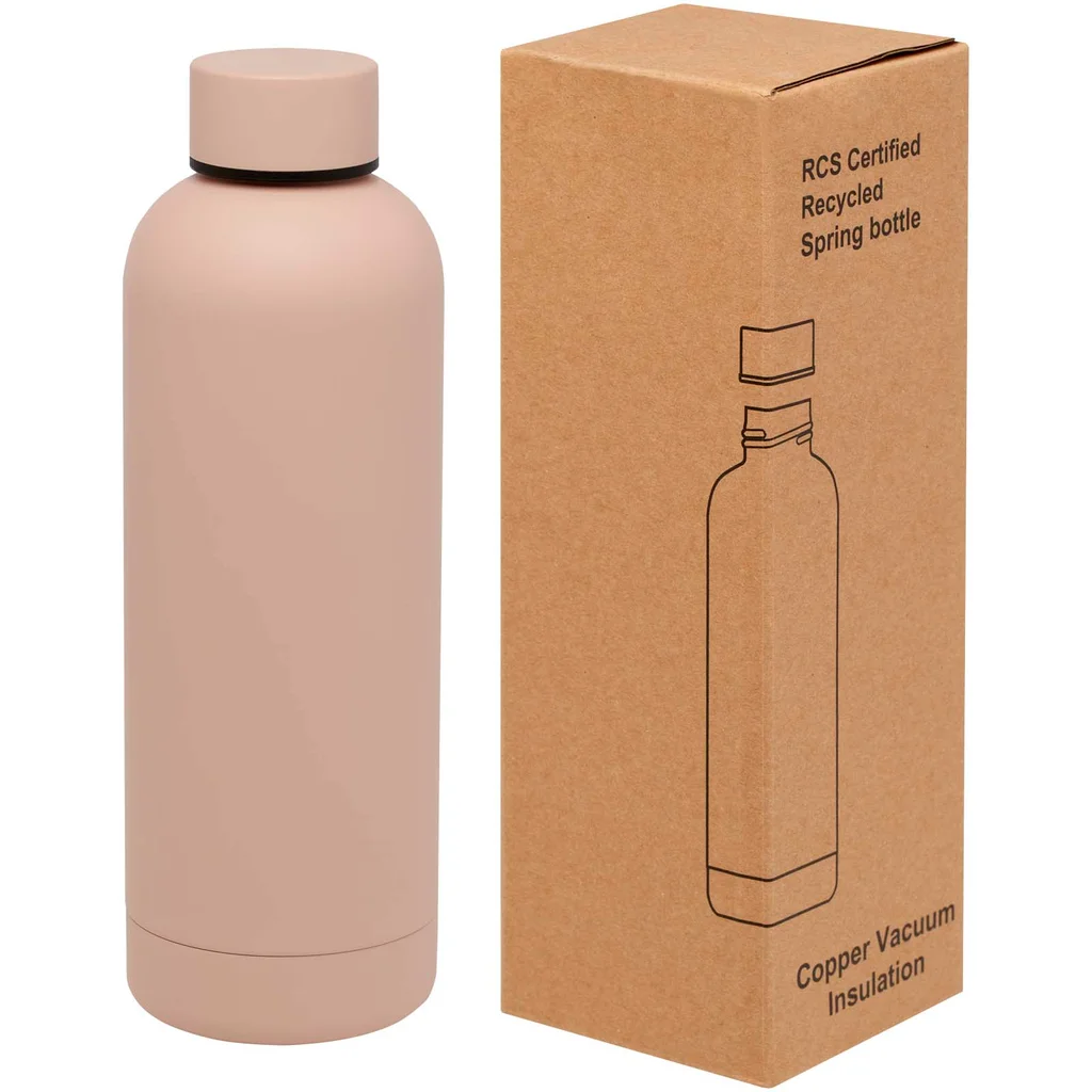 Hovedproduktbilde for Blek rosa Spring 500 ml RCS Resirkulert Rustfritt Stål og Kobber Termoflaske