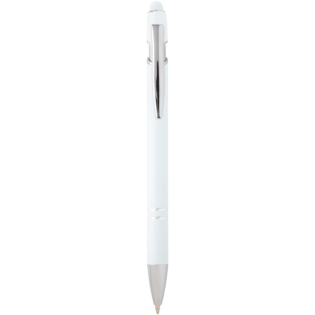 Hovedproduktbilde for Hvit Kish Resirkulert Aluminium Touch/Stylus Sort Blekk Kulepenn