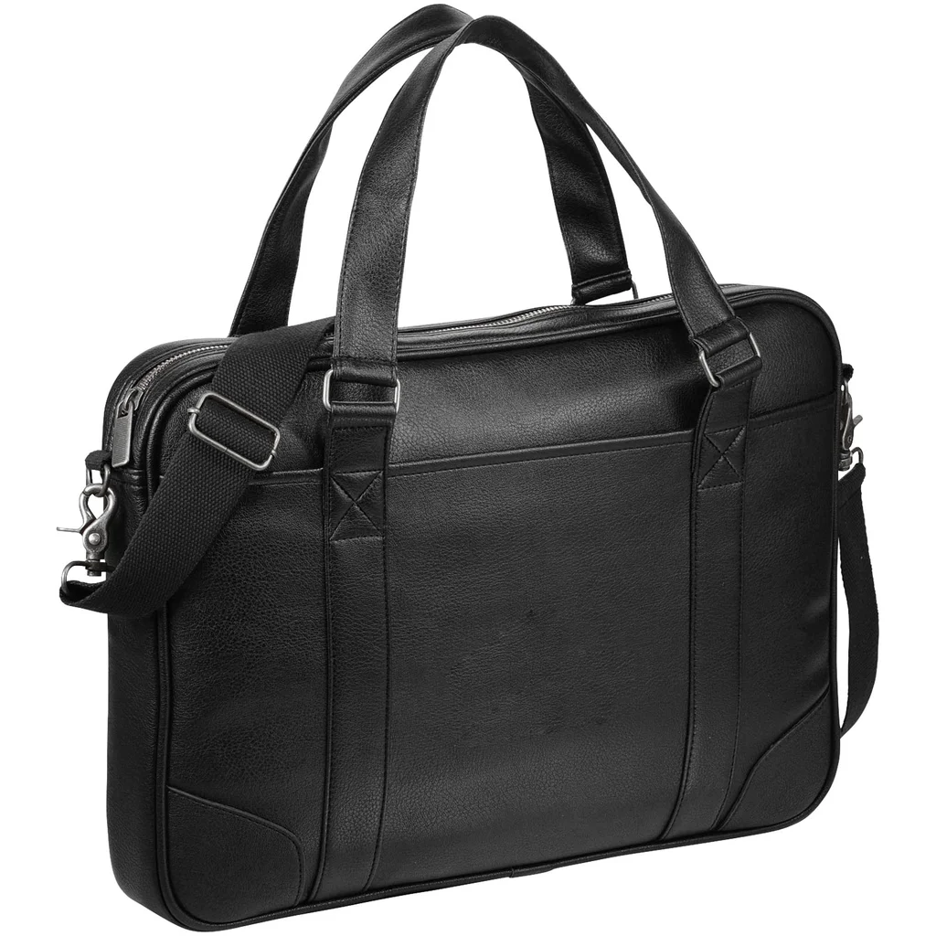 Hovedproduktbilde for Solid svart Oxford Vinyl 15,6" Vinyl PC-veske