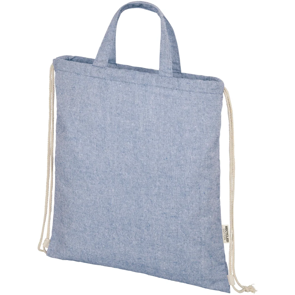 Hovedproduktbilde for Melert blå Pheebs 150 g/m2 Aware™ Resirkulert Bomull og Polyester 6L Gympose