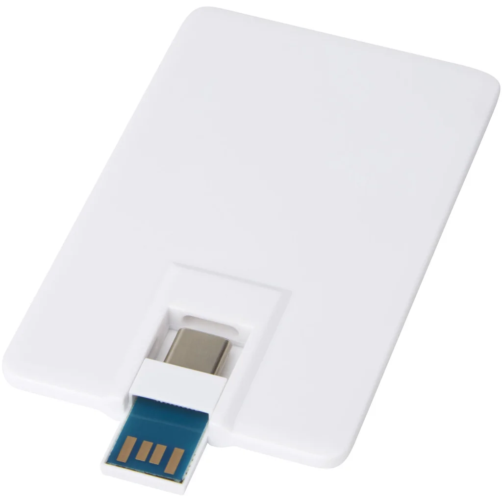 Hovedproduktbilde for Hvit Duo Slim 32 GB Type-C og USB-A 3.0 USB Minne