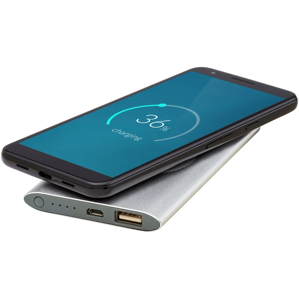 Hovedproduktbilde for Sølv Juice 4000 mAh  Trådløs Powerbank