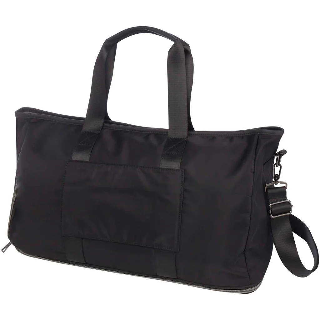 Hovedproduktbilde for Solid svart Rhine GRS Resirkulert Nylon Utvidbar 35L Weekendbag
