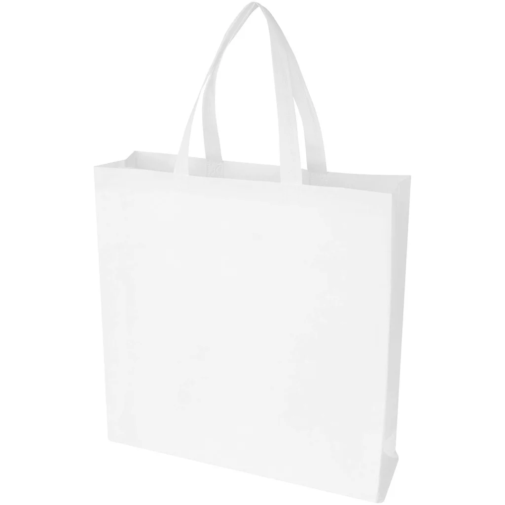Hovedproduktbilde for Hvit EcoSeal RPET12L  Non Woven Handlenett