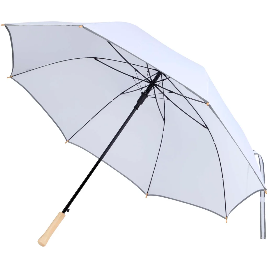 Hovedproduktbilde for Hvit Norman 30" RPET Automatisk Stormsikker Paraply