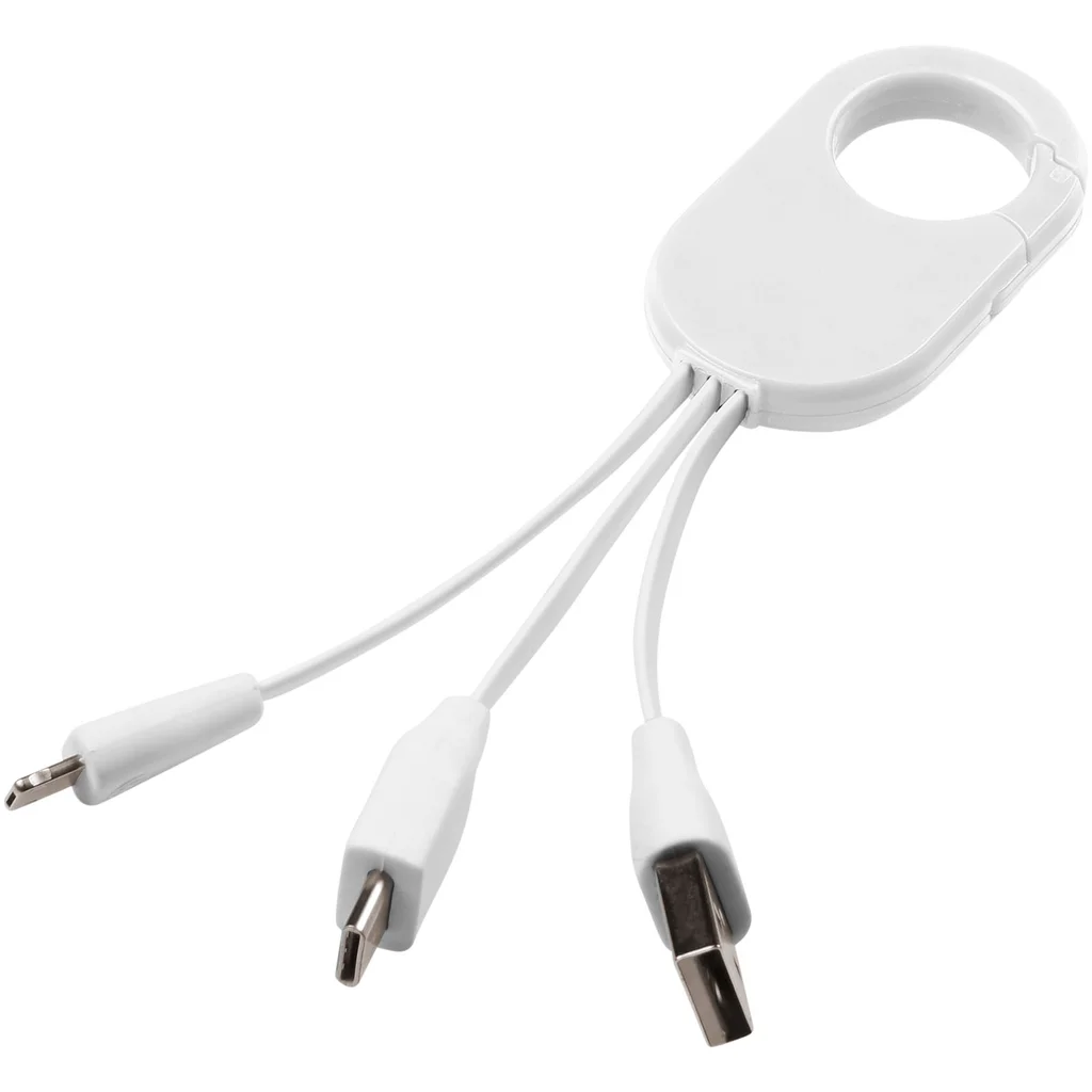 Hovedproduktbilde for Hvit Troop 3-i-1 Ladekabel