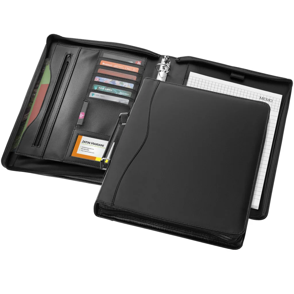 Hovedproduktbilde for Solid svart Ebony A4 Dokumentveske/-mappe