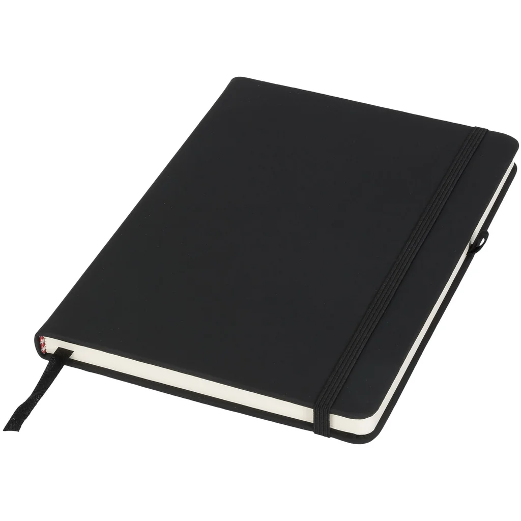 Hovedproduktbilde for Solid svart Noir Medium PU-Lær Notatbok