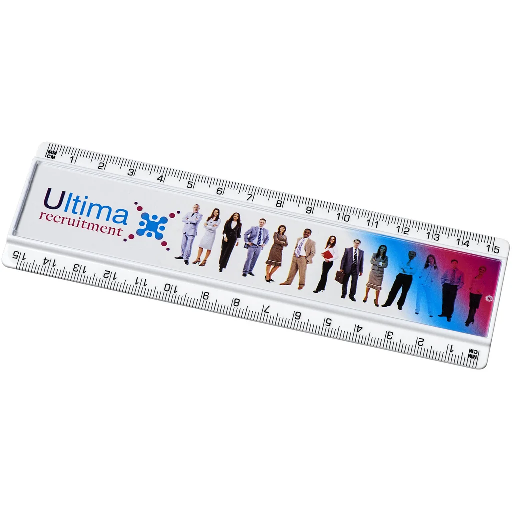 Hovedproduktbilde for Hvit Ellison Plast Papirinnsats 15 cm Linjal