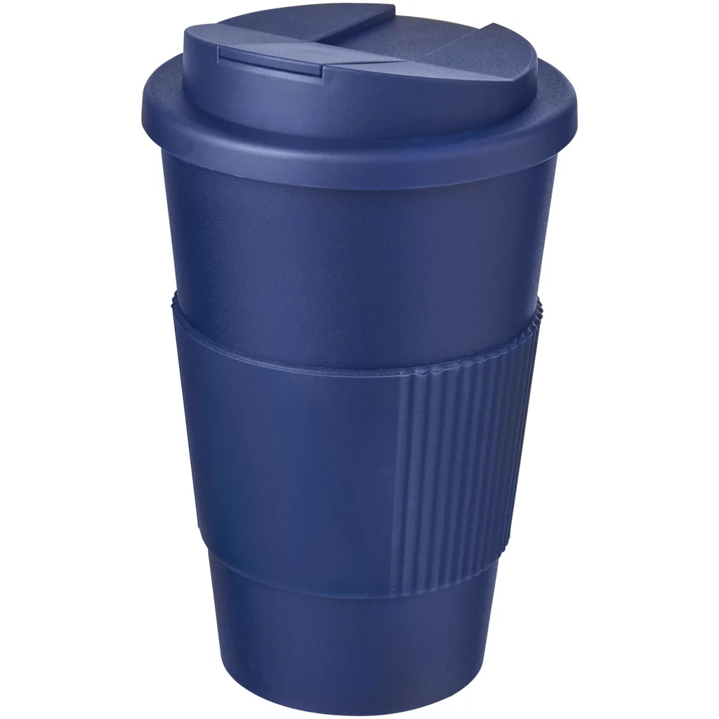 Hovedproduktbilde for Blå Americano® 350 ml Sølesikker med Silikongrep  Termokopp