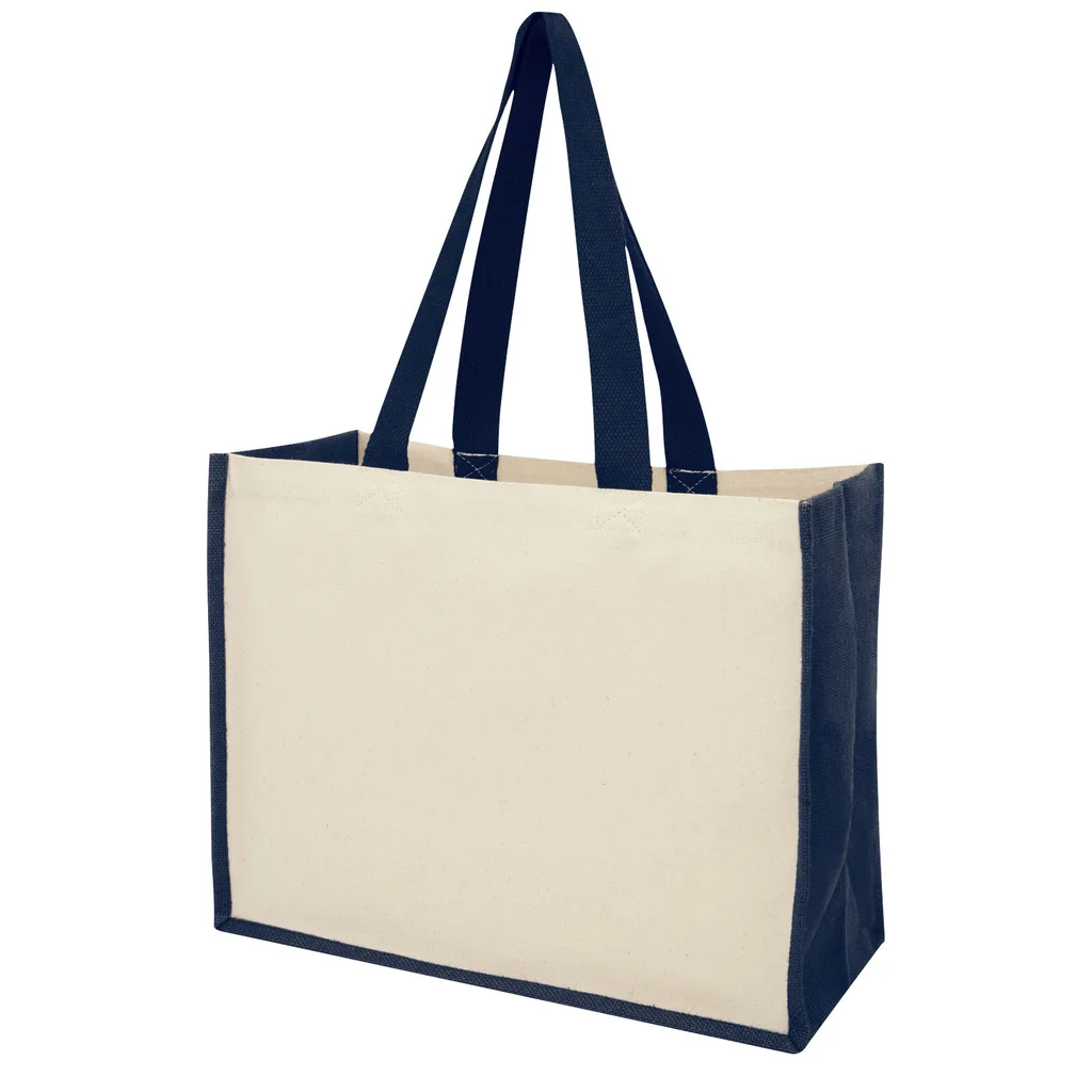 Hovedproduktbilde for Marineblå Varai 320 g/m2 Canvas og Jute 23L Shoppingbag