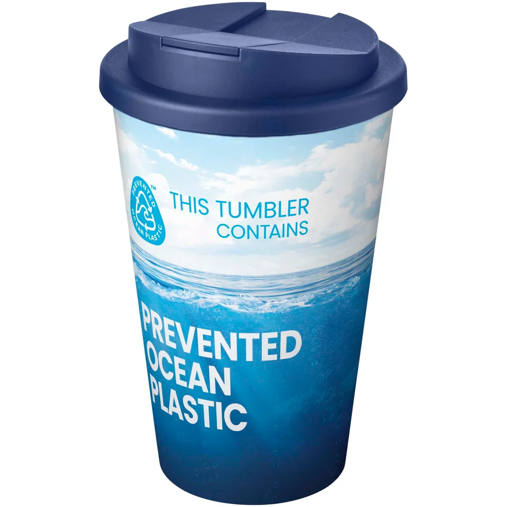 Hovedproduktbilde for Blå Brite-Americano Resirkulert POP 350 ml Sølesikker Plastkopp