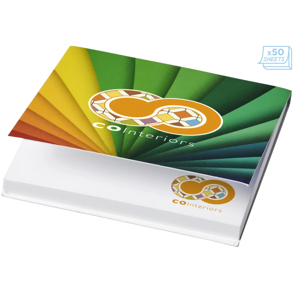 Hovedproduktbilde for Hvit Sticky-Mate® Klistrelapper 75 x 75 mm med Mykt Omslag