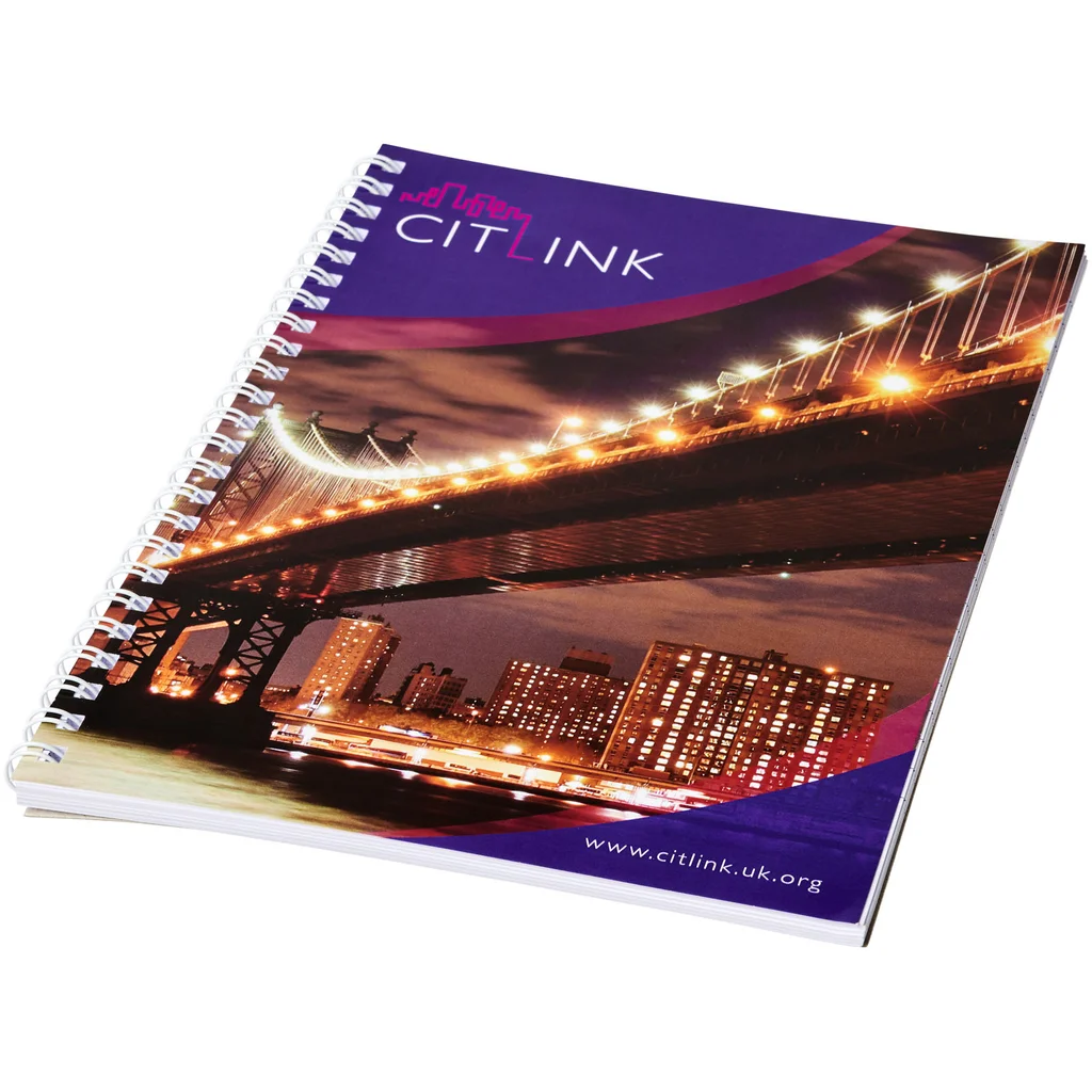 Hovedproduktbilde for Hvit Desk-Mate® A5 Notatbok med Spiral