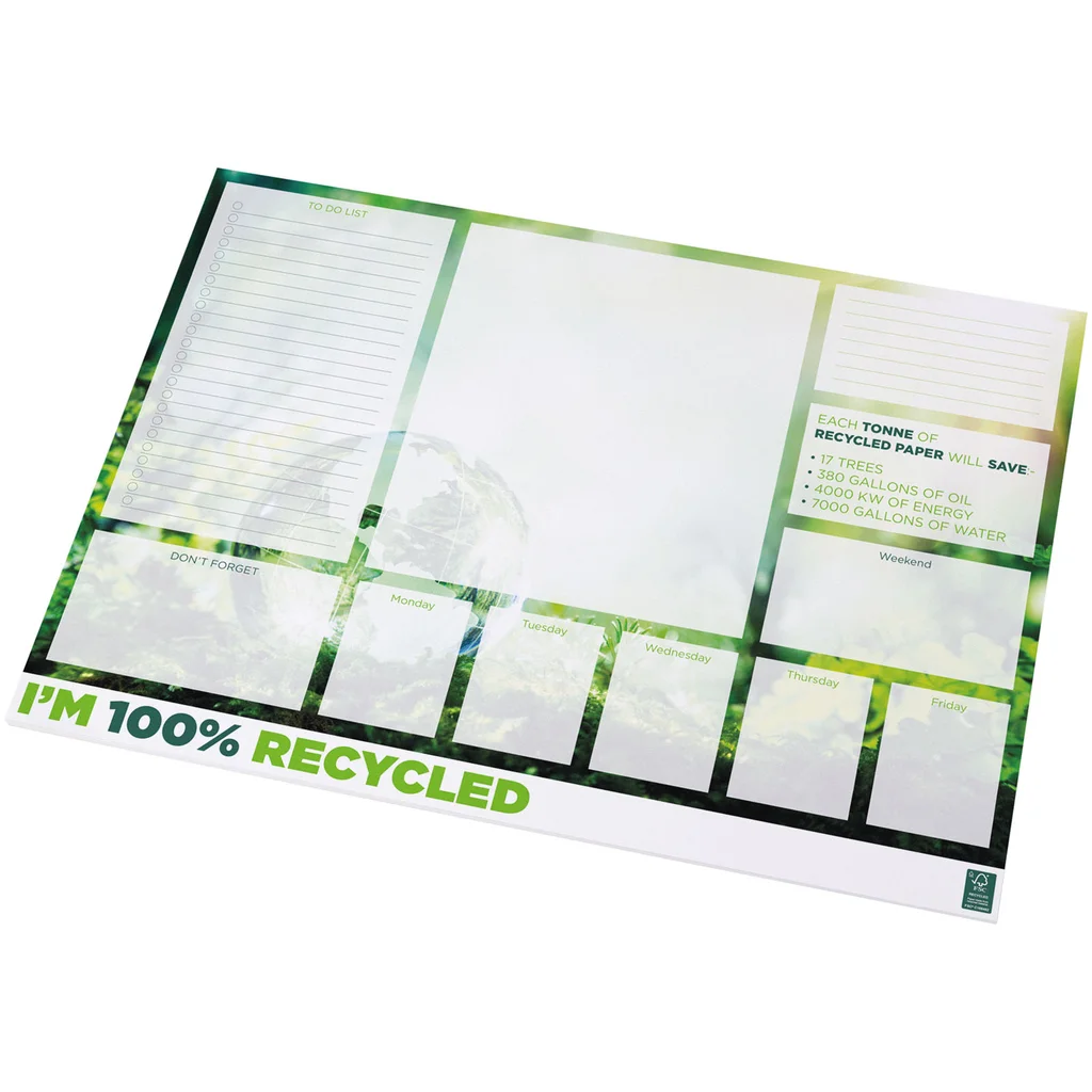 Hovedproduktbilde for Hvit Desk-Mate® Resirkulert A2 Notatblokk