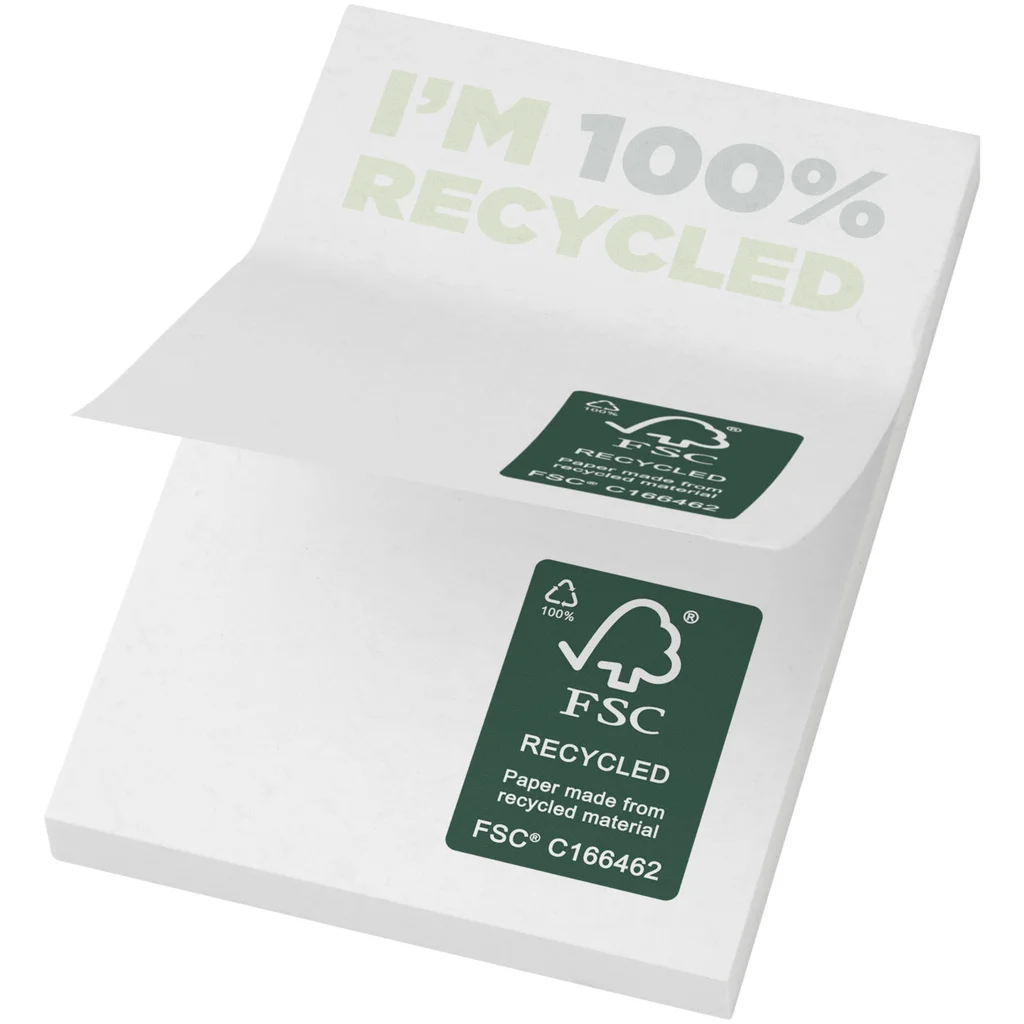 Hovedproduktbilde for Hvit Sticky-Mate® Resirkulerte Klistrelapper 50 x 75 mm