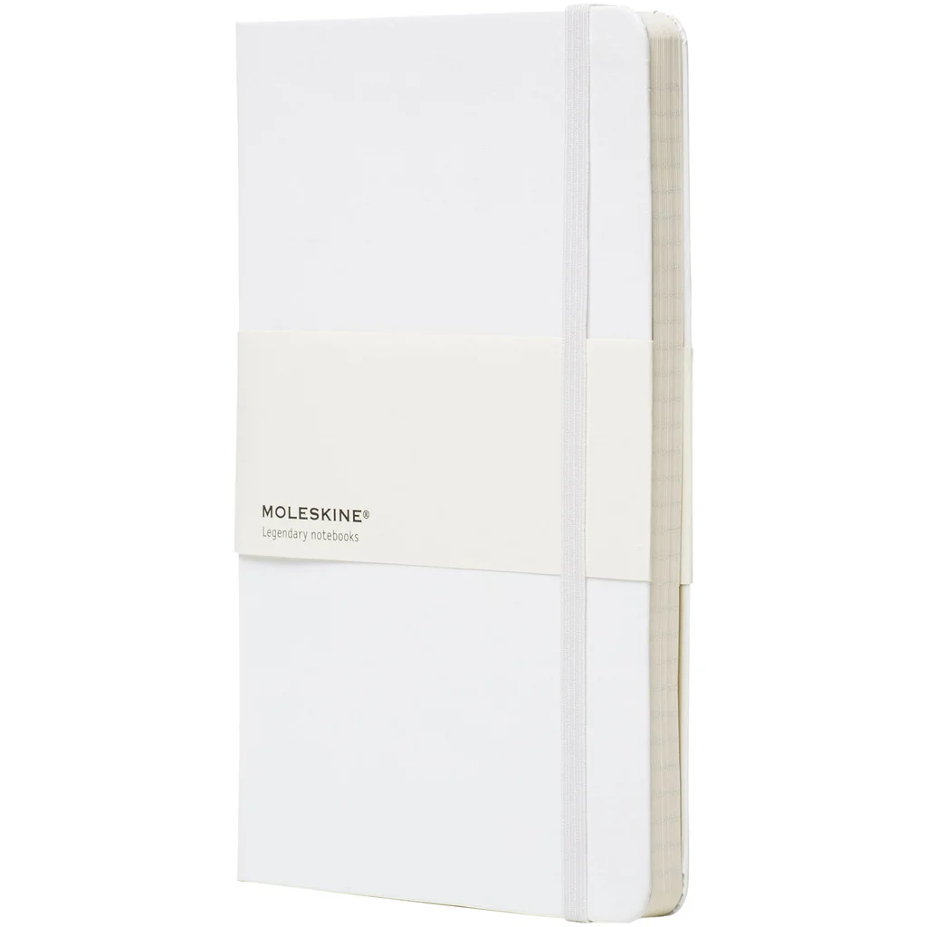 Hovedproduktbilde for Hvit Moleskine Classic L Linjert Notatbok med Stivt Omslag