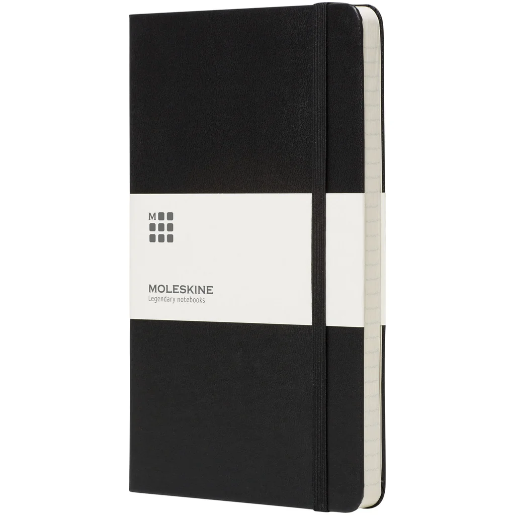 Hovedproduktbilde for Solid svart Moleskine Classic PK Linjert Notatbok med Stivt Omslag