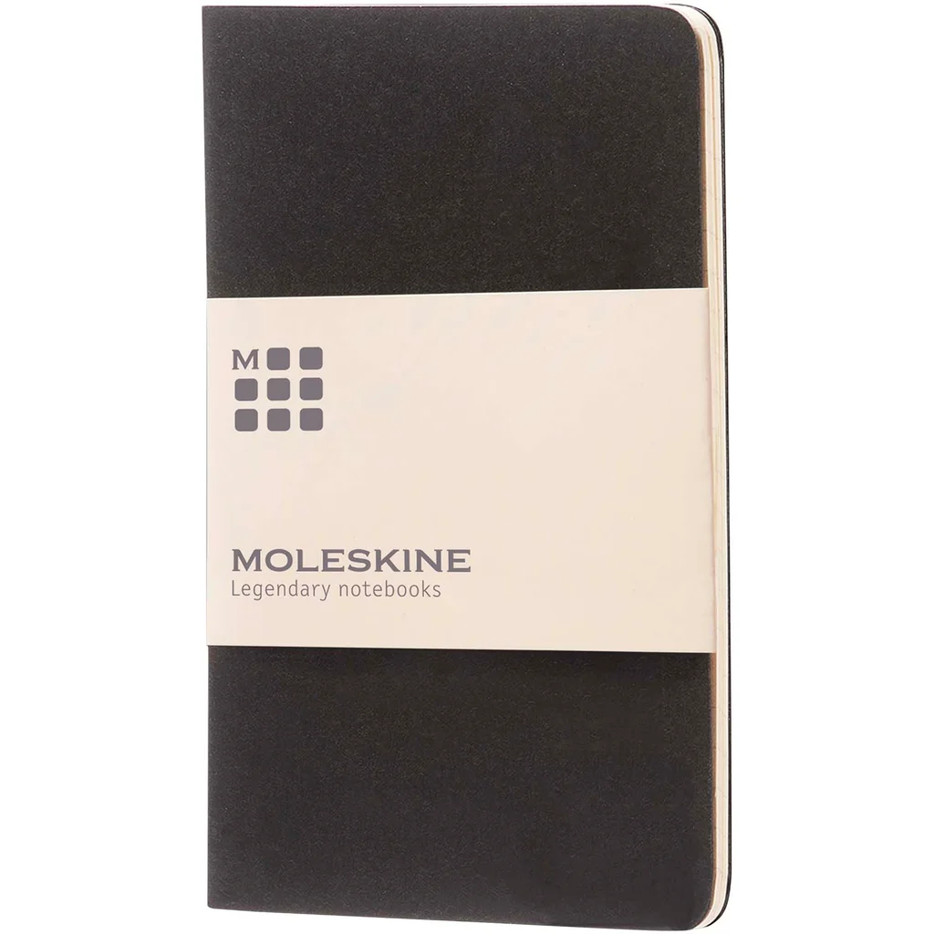 Hovedproduktbilde for Solid svart Moleskine Cahier Journal PK Linjert Notatbok