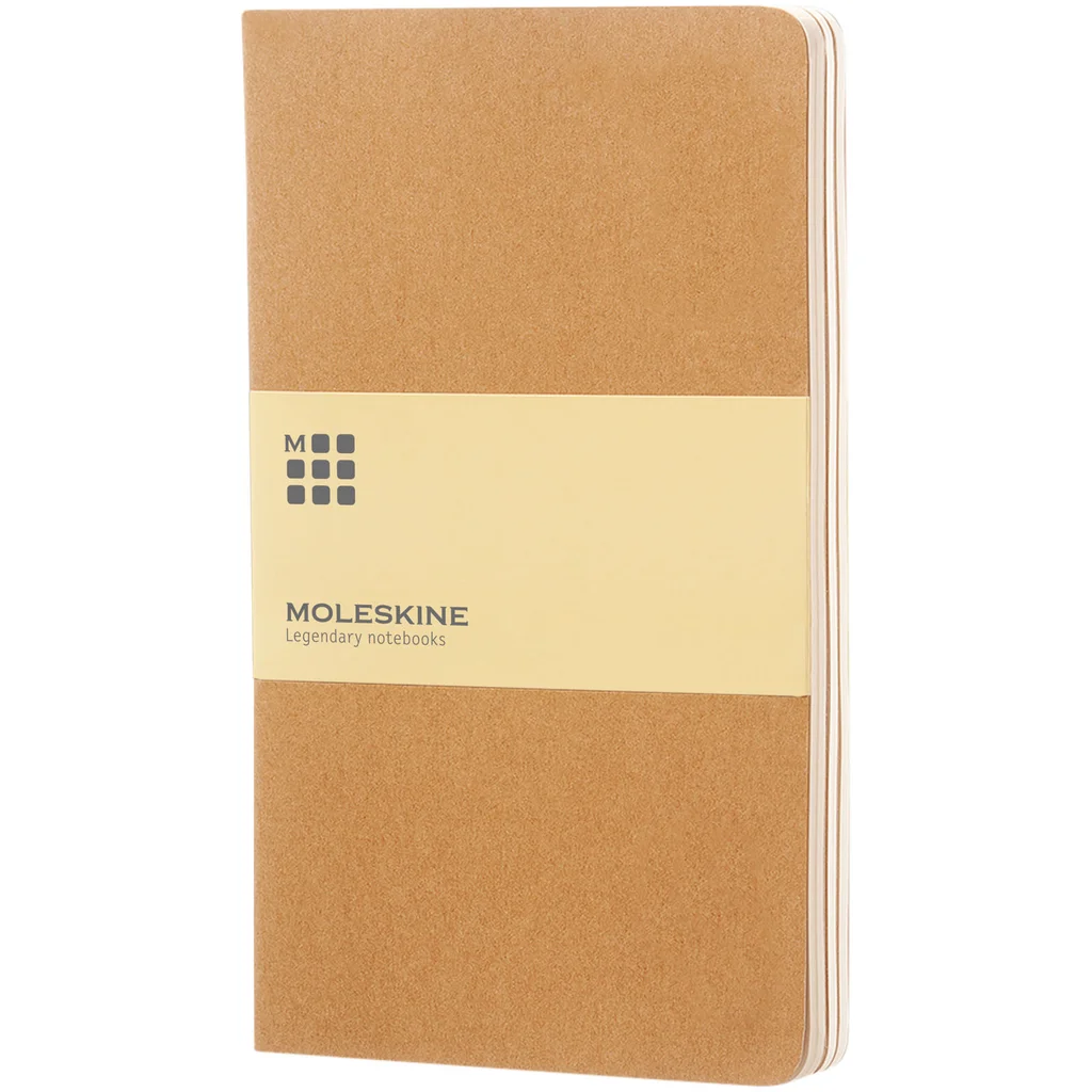 Hovedproduktbilde for Kraft brun Moleskine Cahier Journal L Ulinjert Notatbok